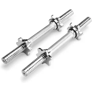 Chrome Threaded Dumbbell Handles- One Pair