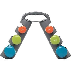 Neoprene Dumbbells Set with Stand - 0.5 kg 1kg 2kg (3 Pairs)