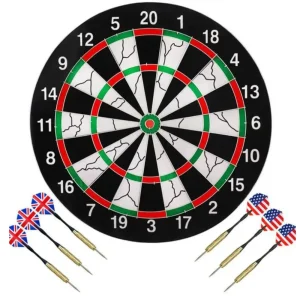 Dartboard Dart Set with 6 Metal Tip Darts