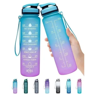 Water Bottle with Time Markers-1L