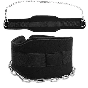 Neoprene Weight Lifting Dip Belt with Chain