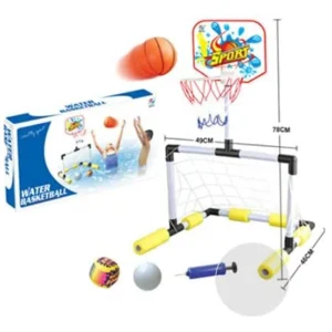 2-in-1 Basketball Hoop and Football Set